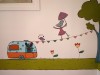 Lapin clown et acrobates sur le fil.